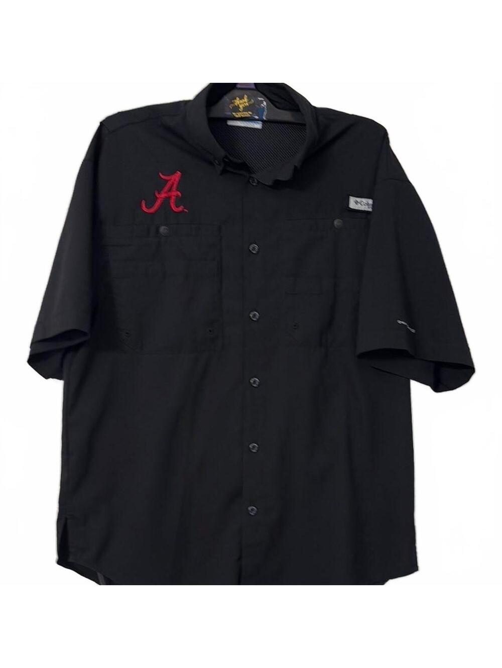 Columbia Sportswear Men's Black and Red Shirt